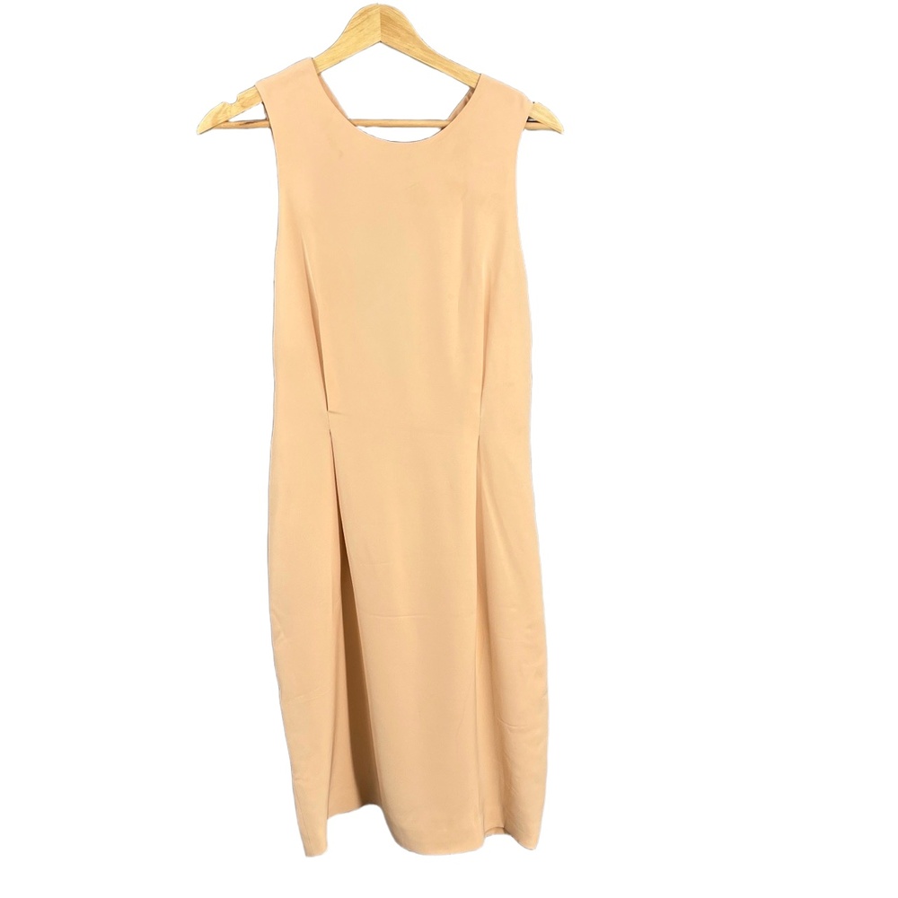 ALEXANDER WANG Silk Dress Peach Sleeveless‎ Open Back Tie Detail Size 2 Flawed
